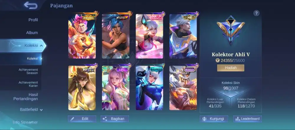 Claude prime dan banyak skin kulalui