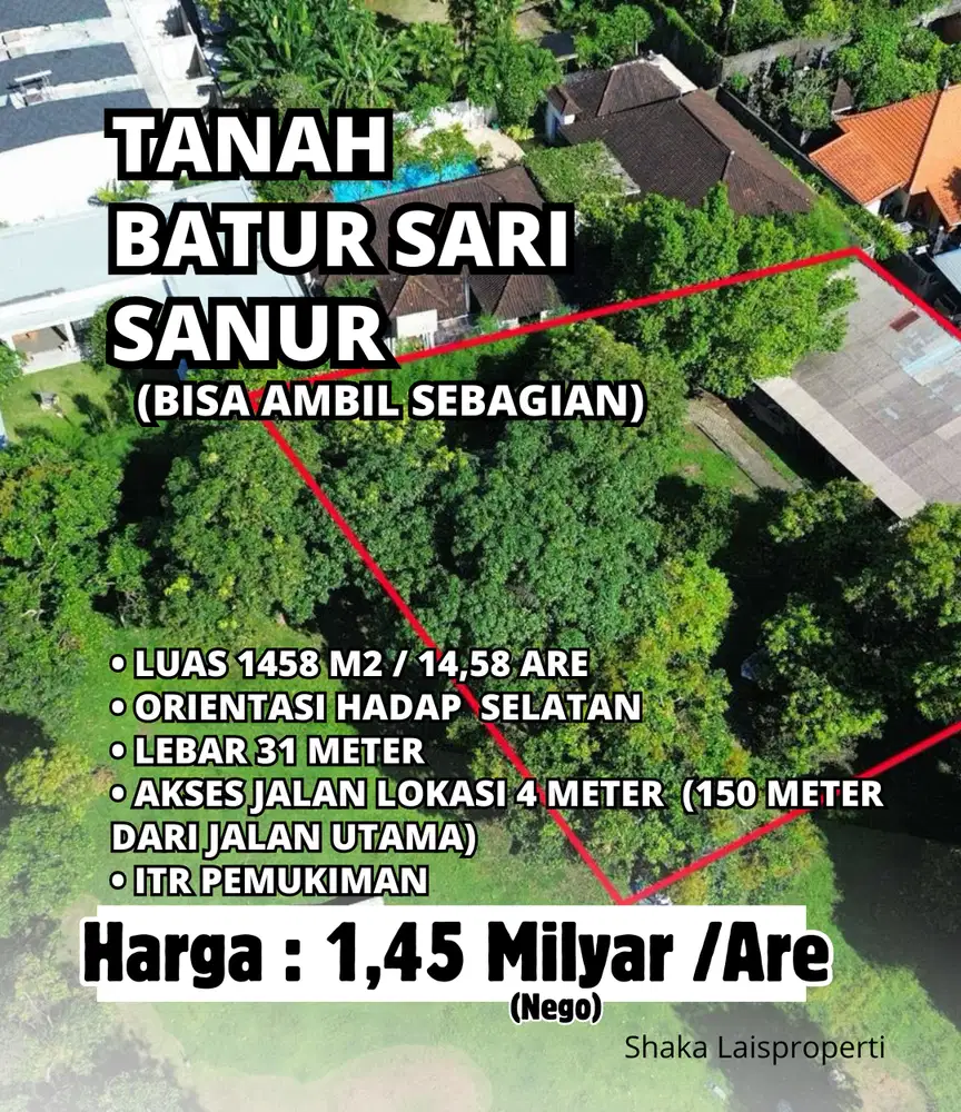 Dijual Murah Tanah Batur Sari Sanur Denpasar