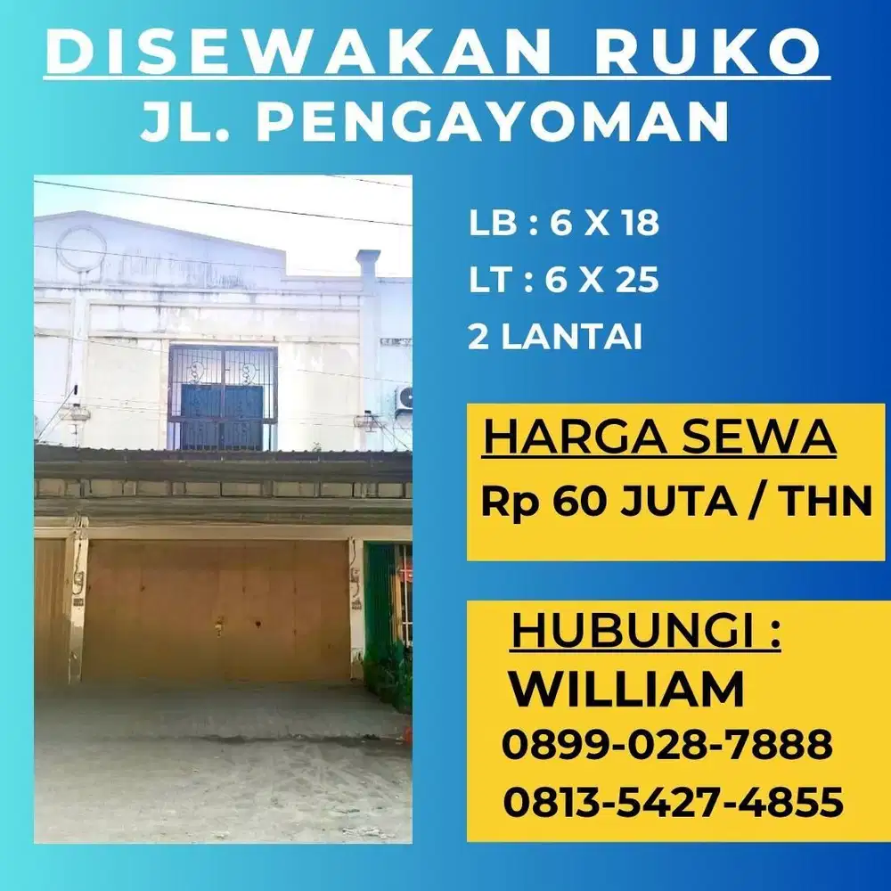 DISEWAKAN RUKO JL PENGAYOMAN MAKASSAR
