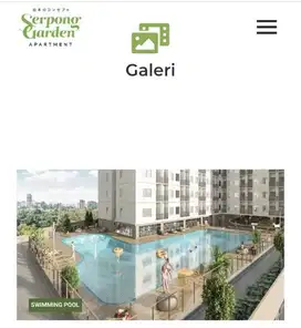 SEWA MURAH APARTEMEN-SERPONG GARDEN SIAP HUNI-BEST VIEW Lantai 19