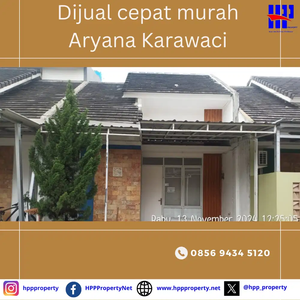Dijual cepat murah Aryana Karawaci tangerang