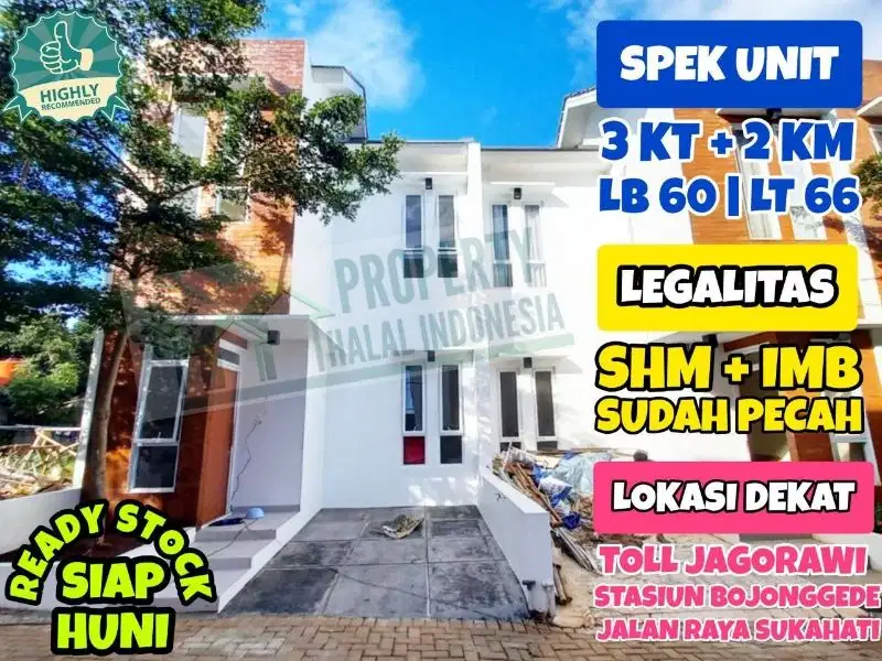 Jual Rumah Siap Huni SHM IMB KPR Tanpa Bank Sukahati Cibinong Bogor