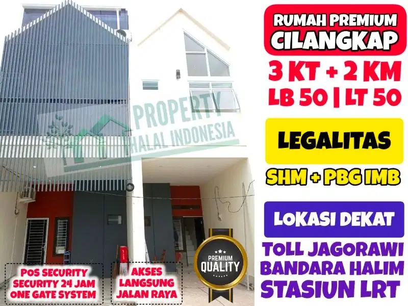 Rumah Ready Stock 2 Lantai Murah Cilangkap Jakarta Timur - SHM IMB