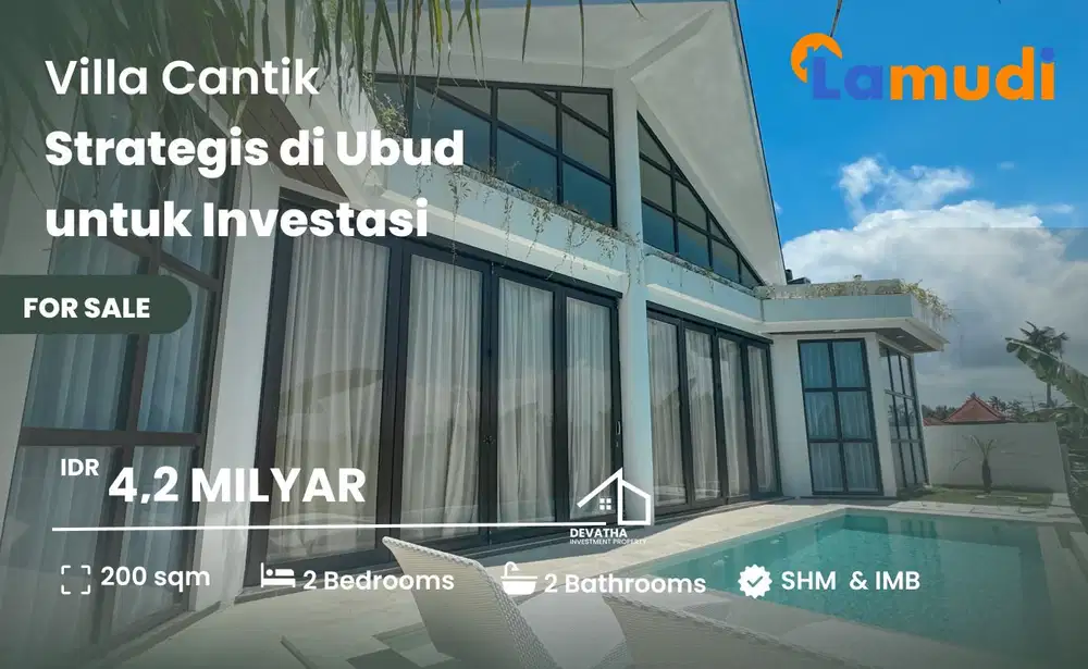 Dijual Villa Eksklusif Strategis di Ubud Bali– Cocok untuk Investasi