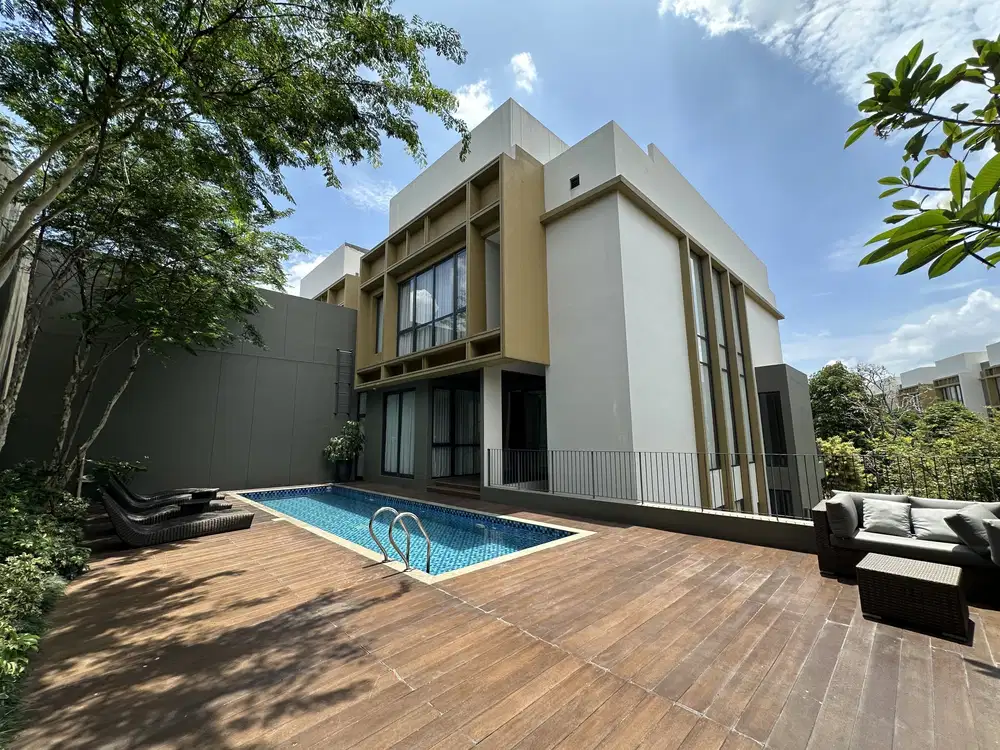 Rumah mewah ready unit bsd city full marmer dan lift