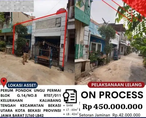 Djual rumah Bekasi kaliabang