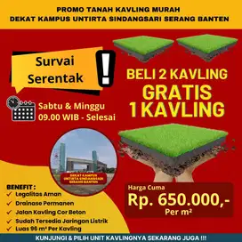 Tanah Kavling Tubagus, dekat Kampus New Unitrta