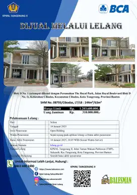 DIJUAL RUMAH MELALUI LELANG WILAYAH MEDAN