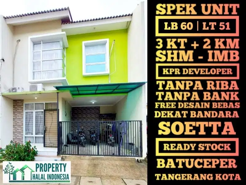 Jual Rumah Islami Batuceper Kota Tangerang SHM IMB Dkt Bandara Soetta