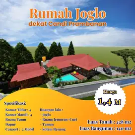 Dijual Rumah Joglo, Bikin Homestay di Kawasan Wisata Candi Prambanan