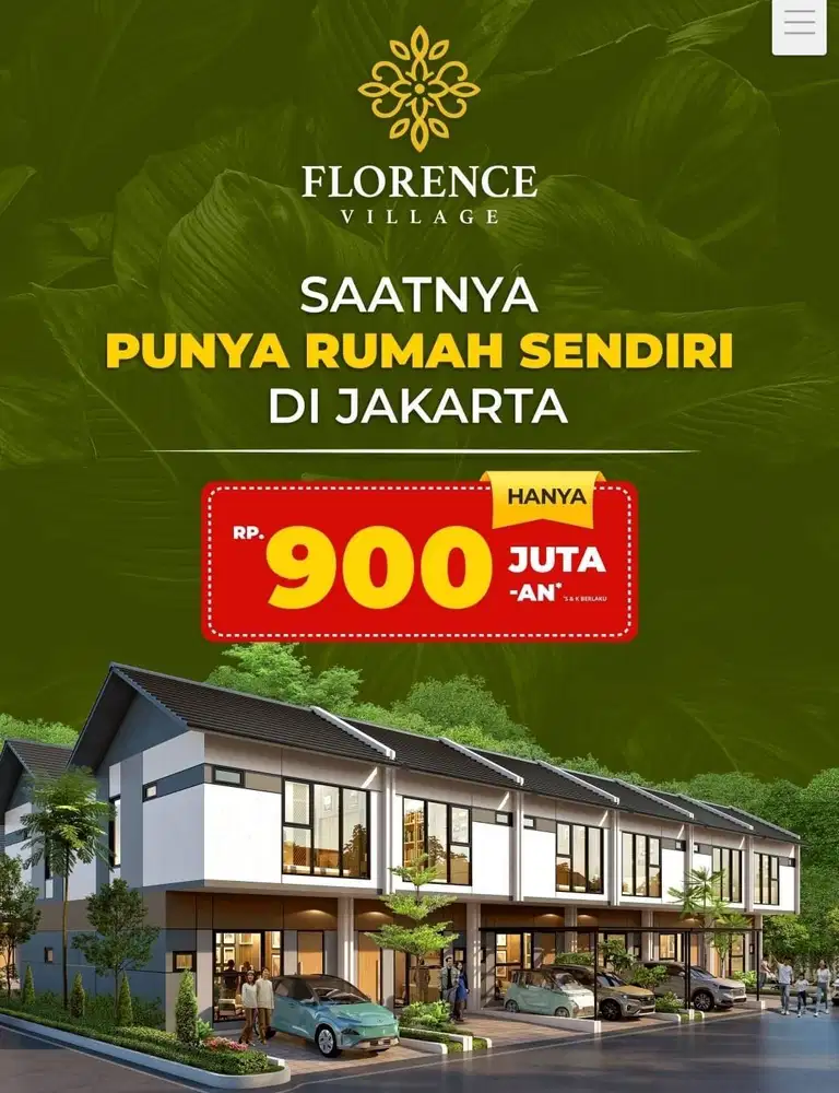 Kapan lagi dapat rumah harga 900jutaan di kawasan elit Jakarta timur