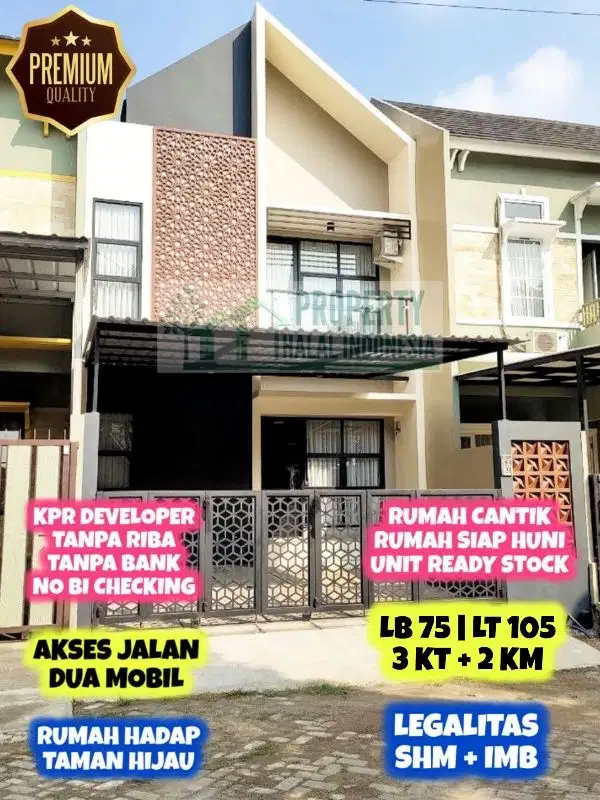 Rumah Cantik Siap Huni Dkt Masjid Sunnah Al Barkah Rodja KPR Non Bank