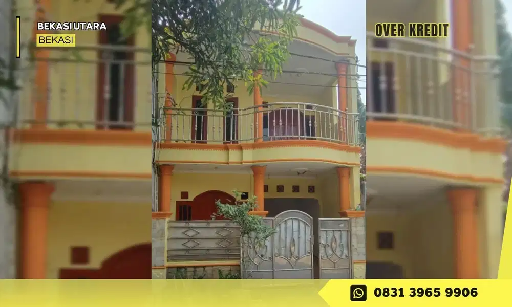 Rumah Over Kredit 2lantai 65JT dkt Stasiun di Pondok Ungu Permai