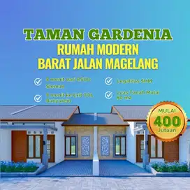 RUMAH MODERN LINGKUNGAN ASRI DI BARAT JL MAGELANG MULAI 400JTan