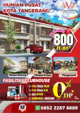 Rumah 2Lantai di Cluster Victoria Spring, Kota Tangerang