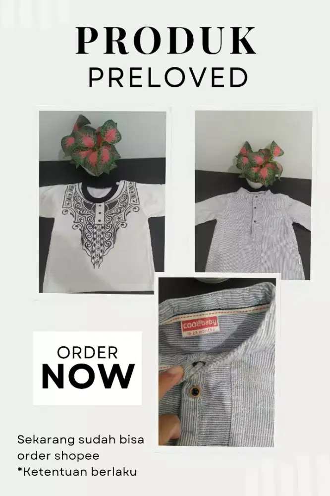 Preloved paketan baju dan celana anak size 1-2th kosongkan lemari