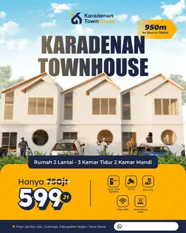 Jual Cepat Rumah 2 Lantai Dekat Stasiun Cilebut Bogor