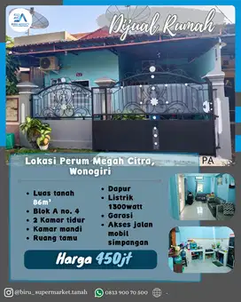 Rumah Lokasi di Perum Megah Citra Wonogiri