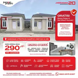 Rumah Area Kampus UIN & Unsyiah-Bisa Request Desain Denah & Tipe Rumah