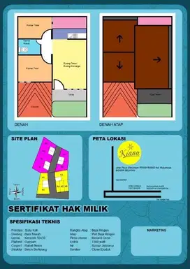 Rumah Baru Murah  Free Biaya BPHTB di Cluster Kiana Mulyaharja Bogor