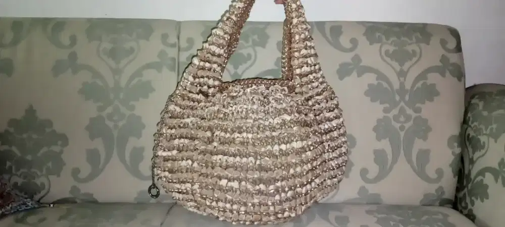 Dijual tas anteprima ori beige seperti baru