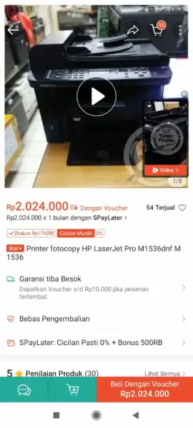 Printer fotocopy HP LaserJet Pro M1536dnf
