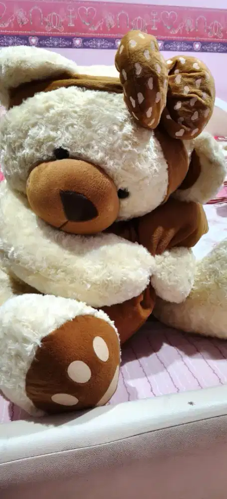 boneka beruang coklat cream