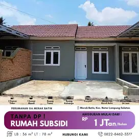 Rumah subsidi Natar 2 Kamar tidur Pinggir jalan
