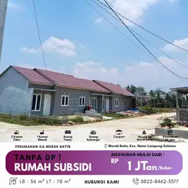 Subsidi Natar Lampung Selatan Tanpa DP dekat Pasar