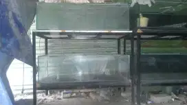 Jual 1 SET , 2 aquarium + rak besi siku. Jogja Kota. Murah aja.