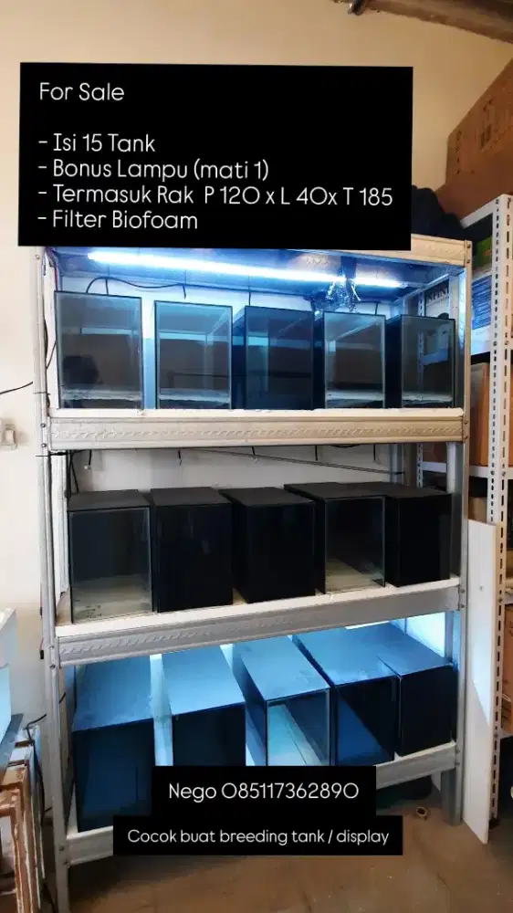 Rak Baja Ringan Aquarium Guppy Full Set