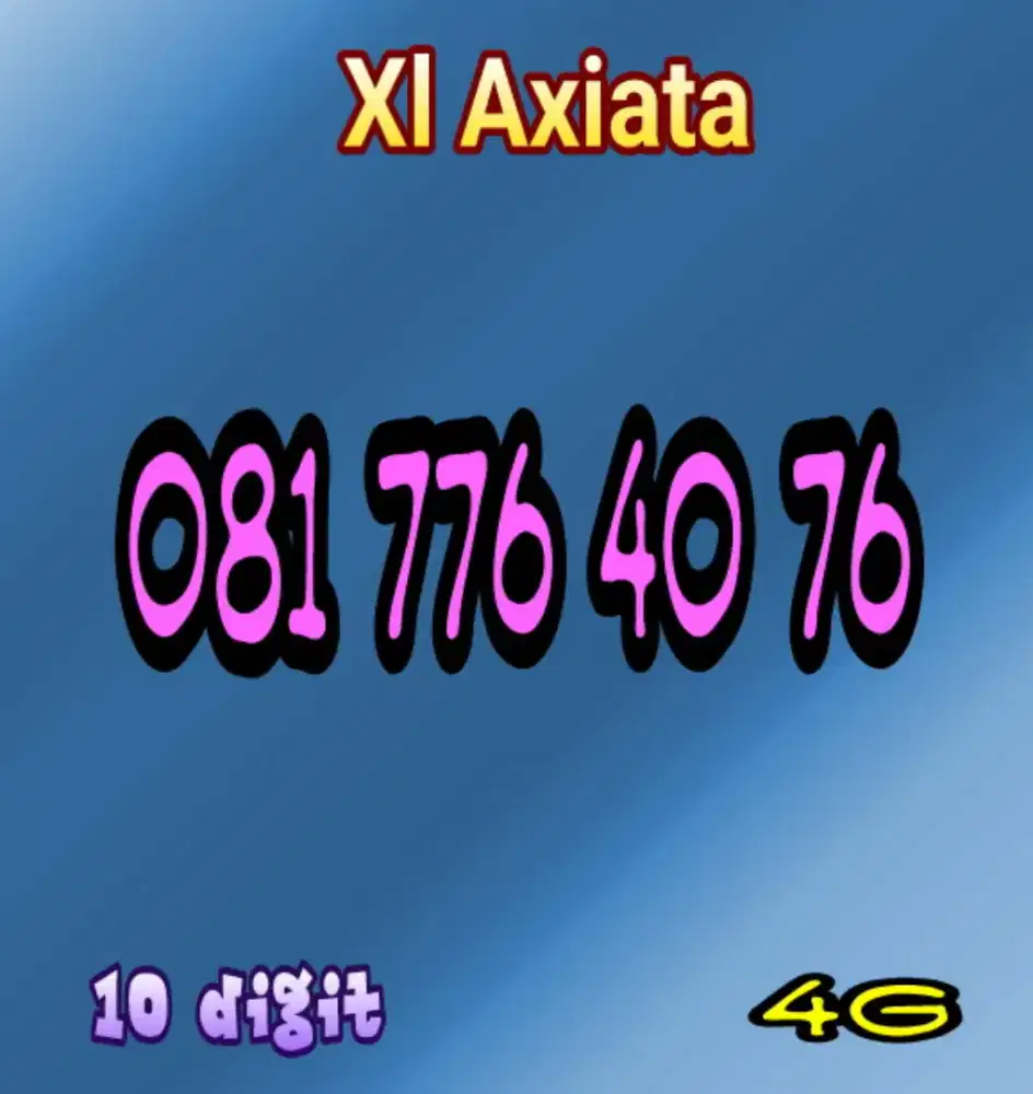 Nomer cantik XL 10 digit mantap