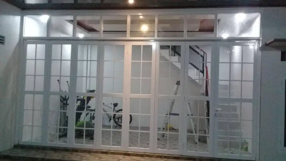 Pasang Kusen Alumunium + Pintu + Jendela + Plafon-Partisi + Gypsum