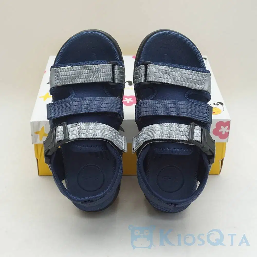sepatu sandal anak sahiku biru tua navy abu abu GK102 (size 31-35)