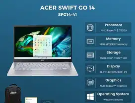 LAPTOP Acer Swift Go 14 SFG14-41-R9YR PURE SILVER Highlights