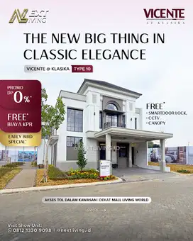 Vicente 10 at Klasika: Modern Classic Termewah Tanpa Bayar DP