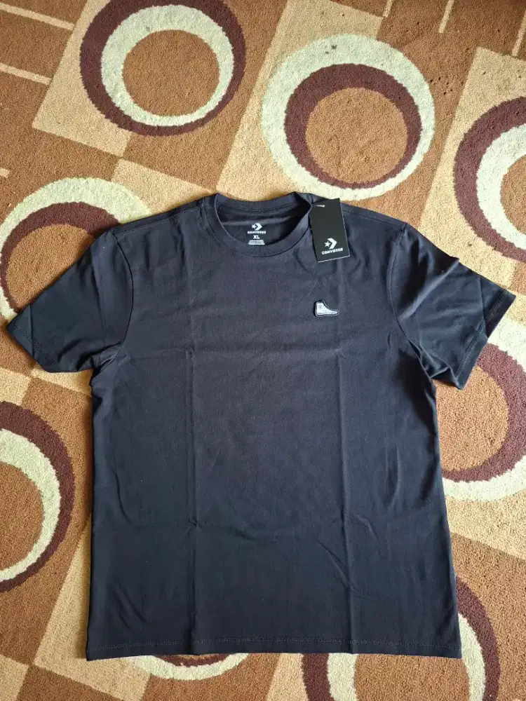 Tshirt Logo Converse Black Mens Original