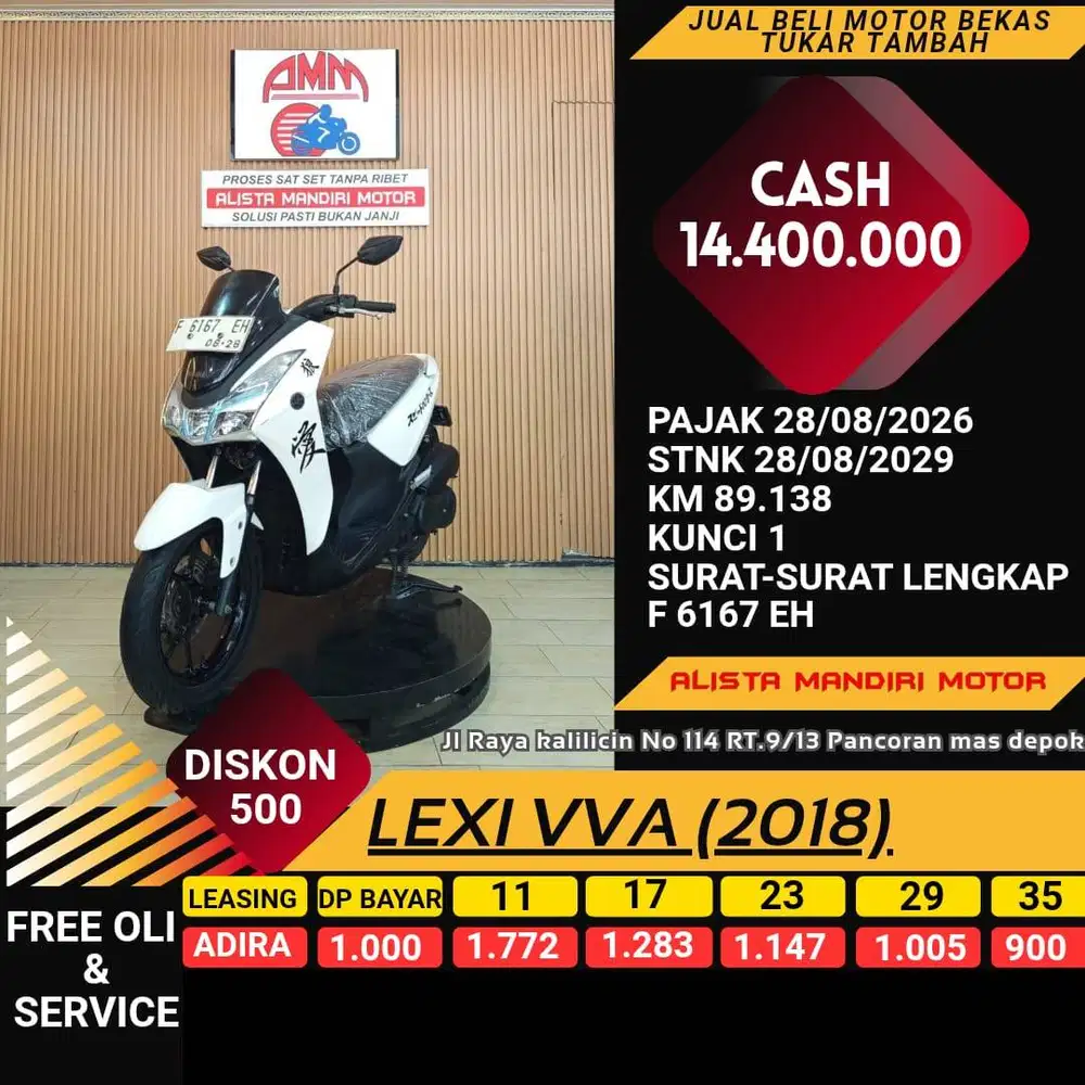YAMAHA LEXI TH 2018 PAJAK ON BAYAR BISA BAYAR PAKAI CC / PAYLATER