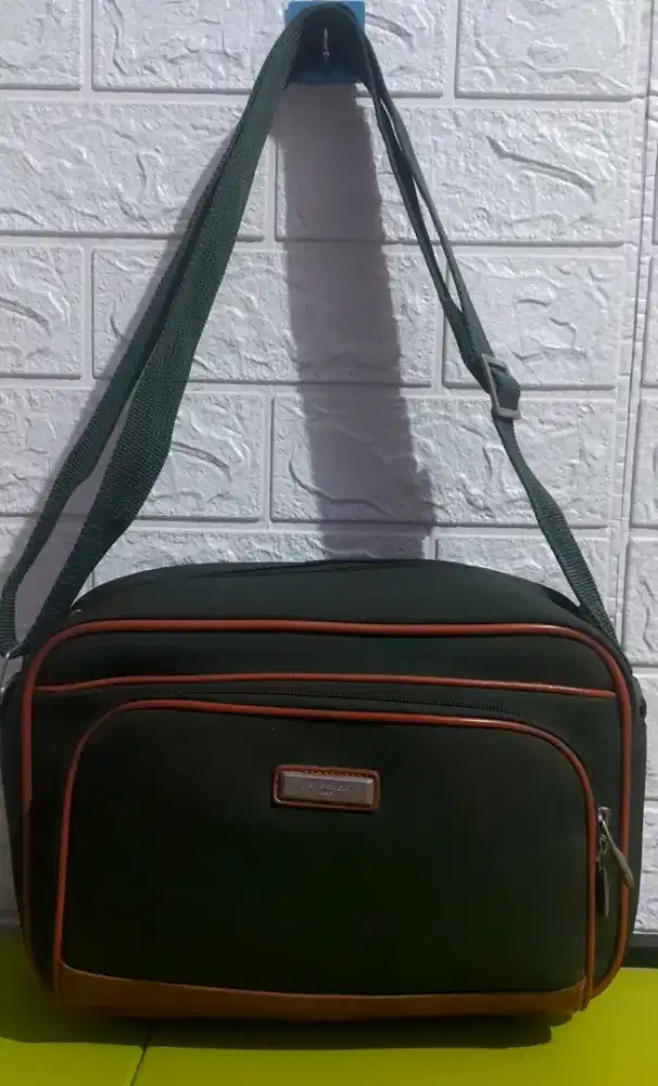 Tas selempang Piere Cardin Kulit mix kanvas