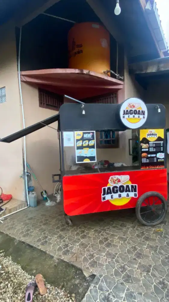 Gerobak kebab siap pakai