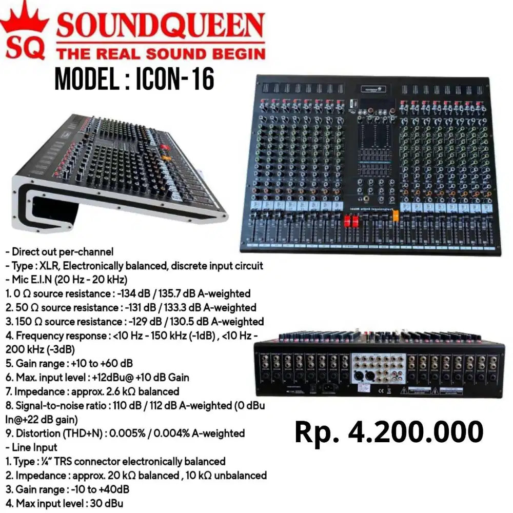 Mixer 16 Chanel SoundQueen line 16
