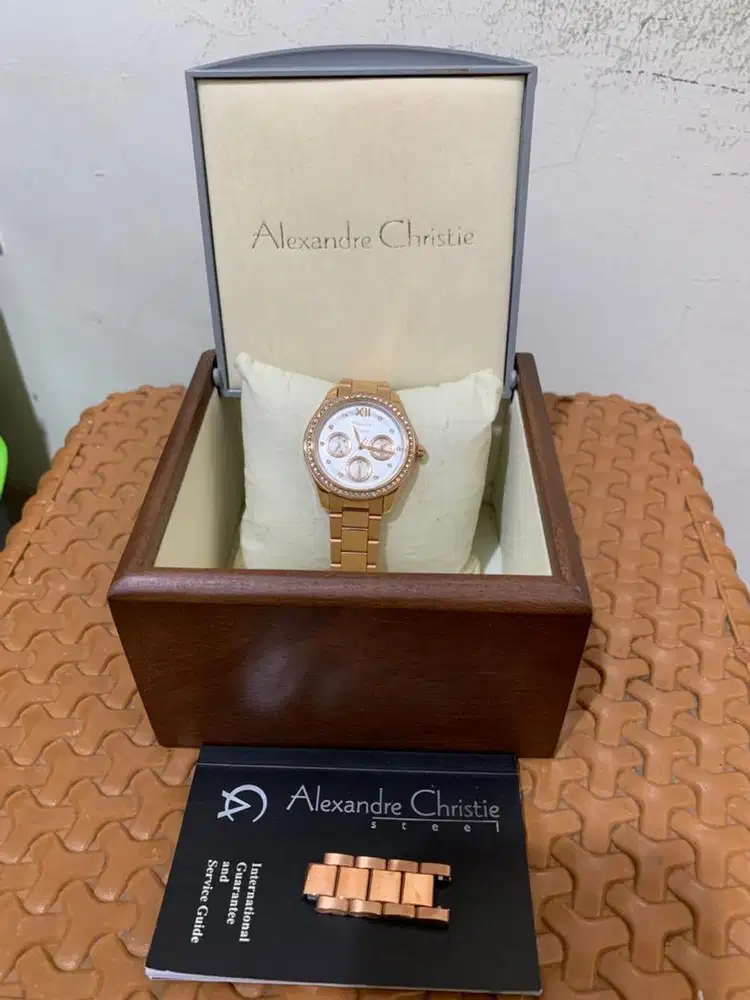 JUAL JAM TANGAN ALEXANDRE CHRISTIE 2A69BF GOLD ORI MURAH DI BALIKPAPAN