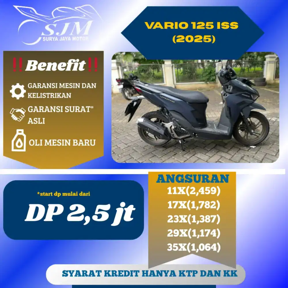 Vario 125 iss 2025 Pajak Panjang
