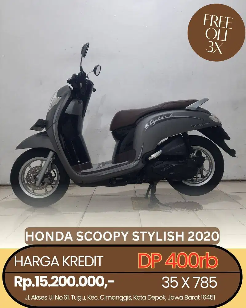 HONDA SCOOPY STYLISH 2020 CASH/KREDIT DP MULAI 400RB AJA