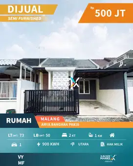 Dijual Dibawah Harga Pasar Rumah Minimalis Semi Furnish Pakis Malang