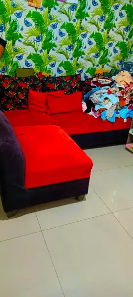 Sofa L pisah 3&1 Jati Belanda