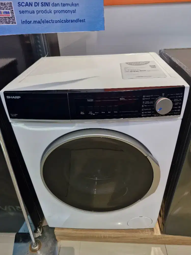 Promo Cicilan 0% 12 Bulan Mesin Cuci Sharp Front Loading 8KG