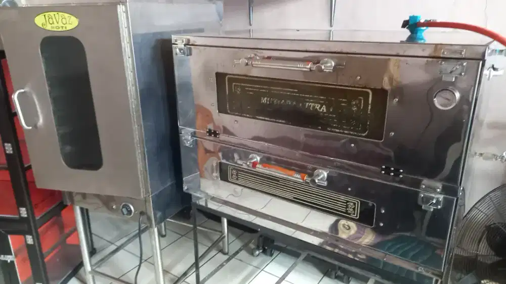 Alat dapur roti Mesin oven gas proofer elektrik dan box gerobak motor