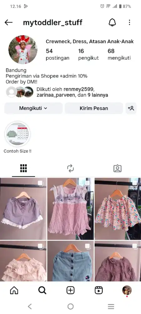 Crewneck, Dress, Bawahan Anak - Anak