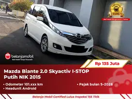 [ GARANSI 5TH ] Mazda Biante 2.0 Skyactiv I-STOP Putih NIK 2015 2016